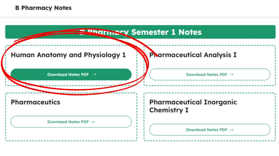 How to Download B Pharmacy Semester 1 Human Anatomy and Physiology I Notes (3)
